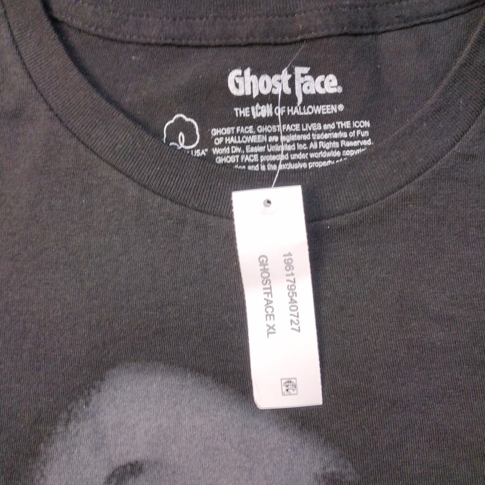 NEW Ghost Face T Shirt Men's Size XL The ICON of Halloween Black Tee Scream Face - Picture 8 of 13